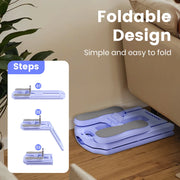FoldMuse lilac foldable Pilates board and accessories