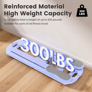 FoldMuse lilac foldable Pilates board and accessories