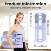 FoldMuse lilac foldable Pilates board and accessories
